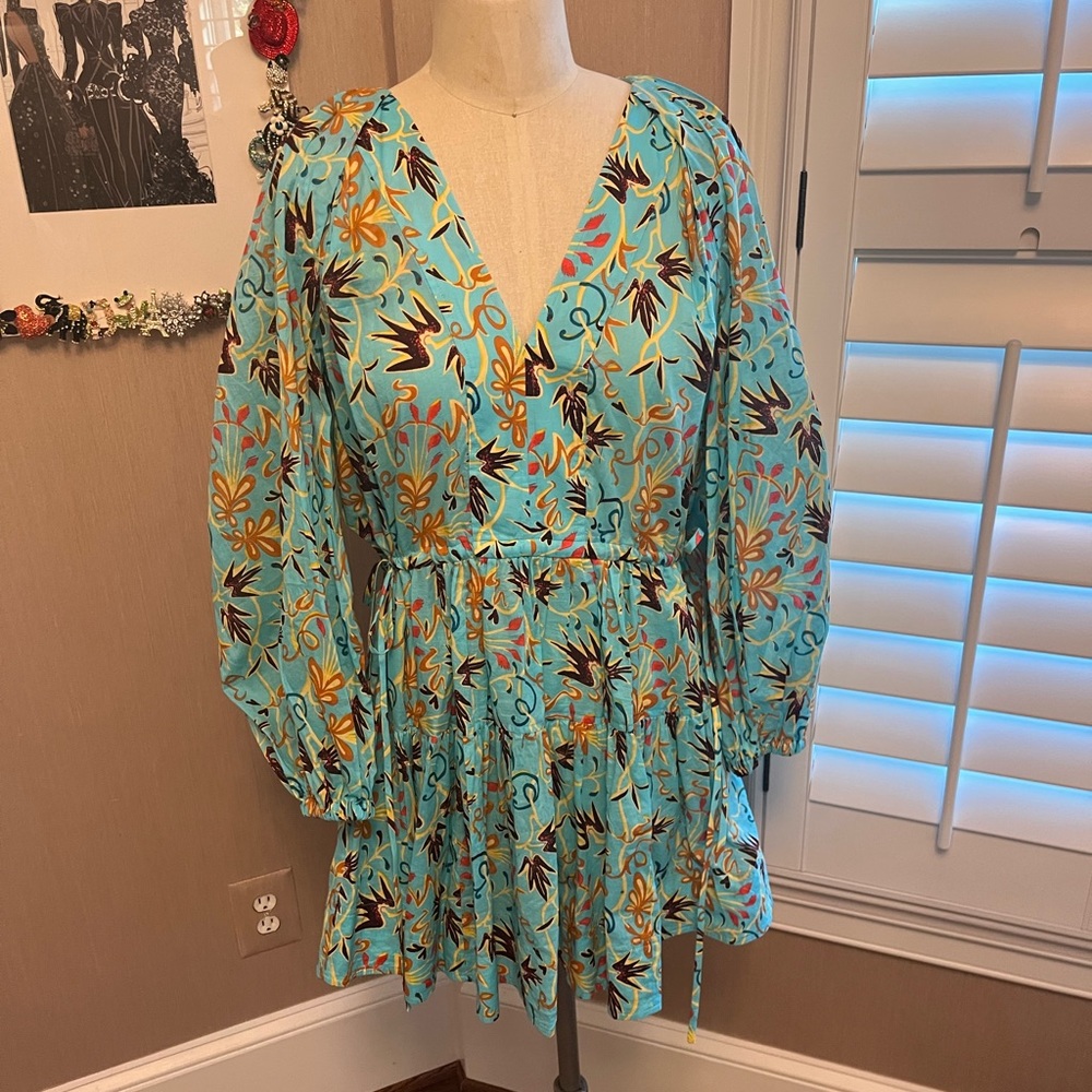 A.L.C. Cotton Dress. Pretty aqua blue color.